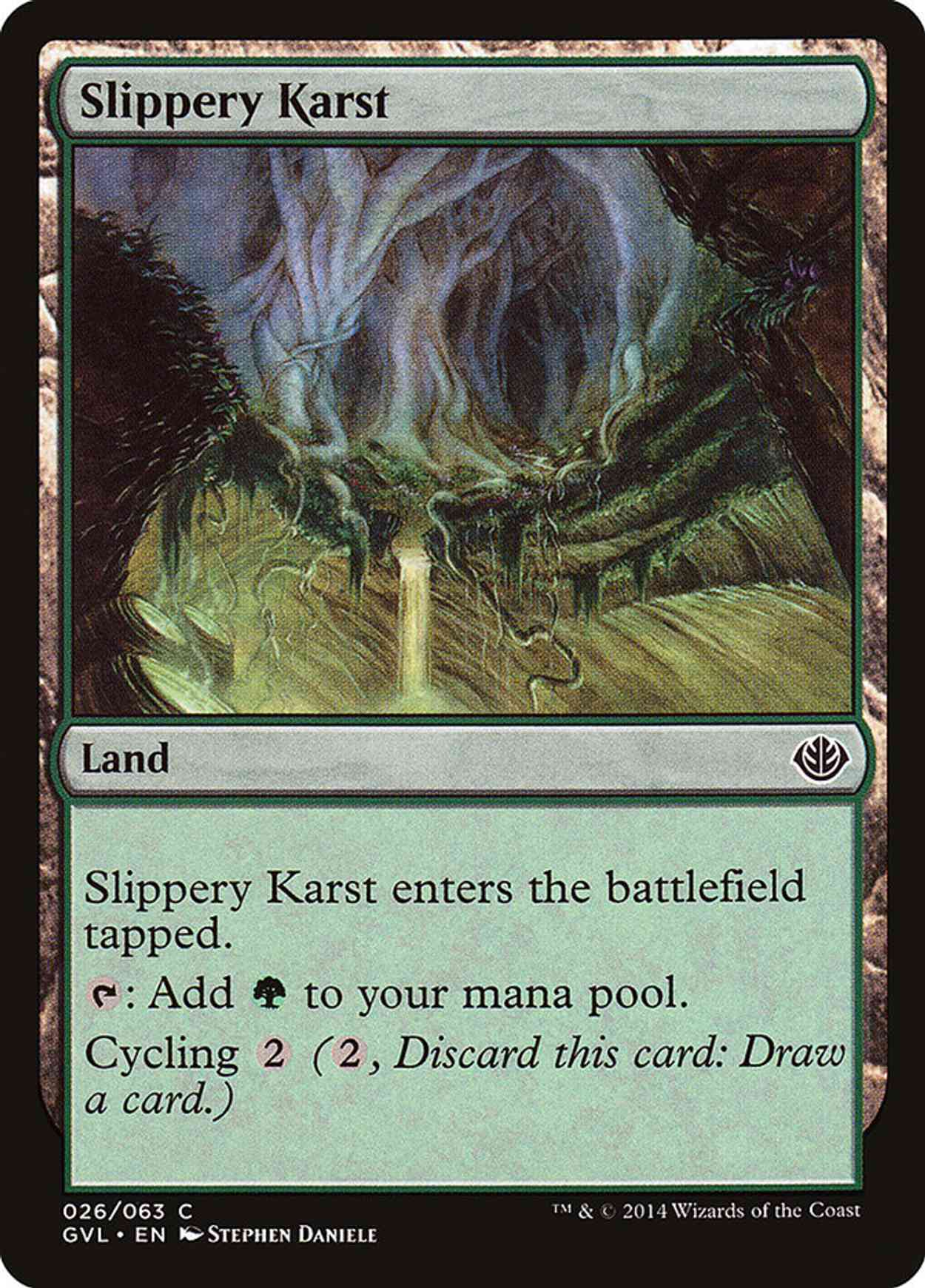 Slippery Karst magic card front