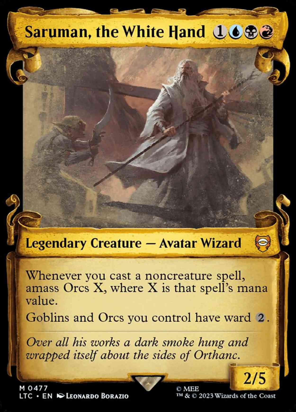 Saruman, the White Hand (Showcase Scrolls) magic card front