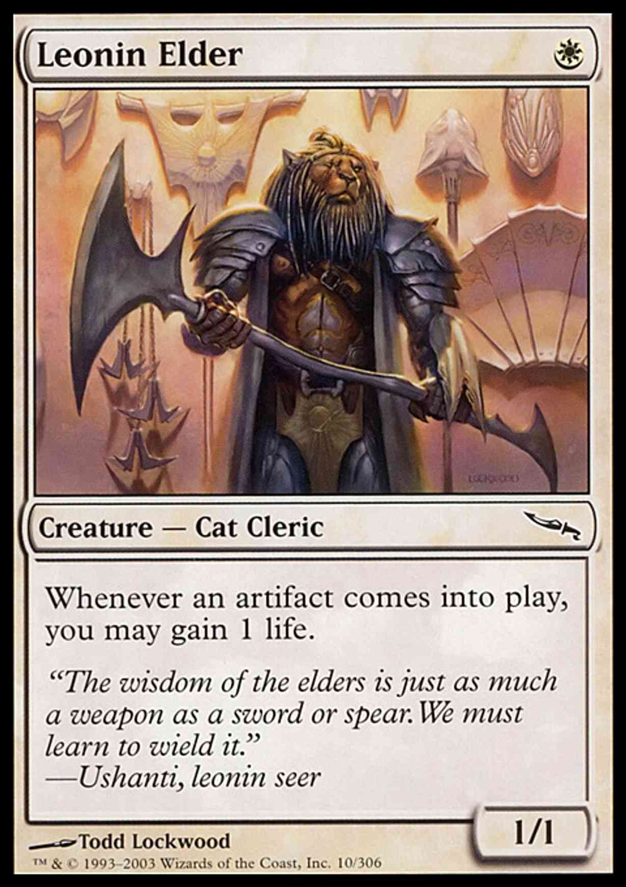Leonin Elder magic card front