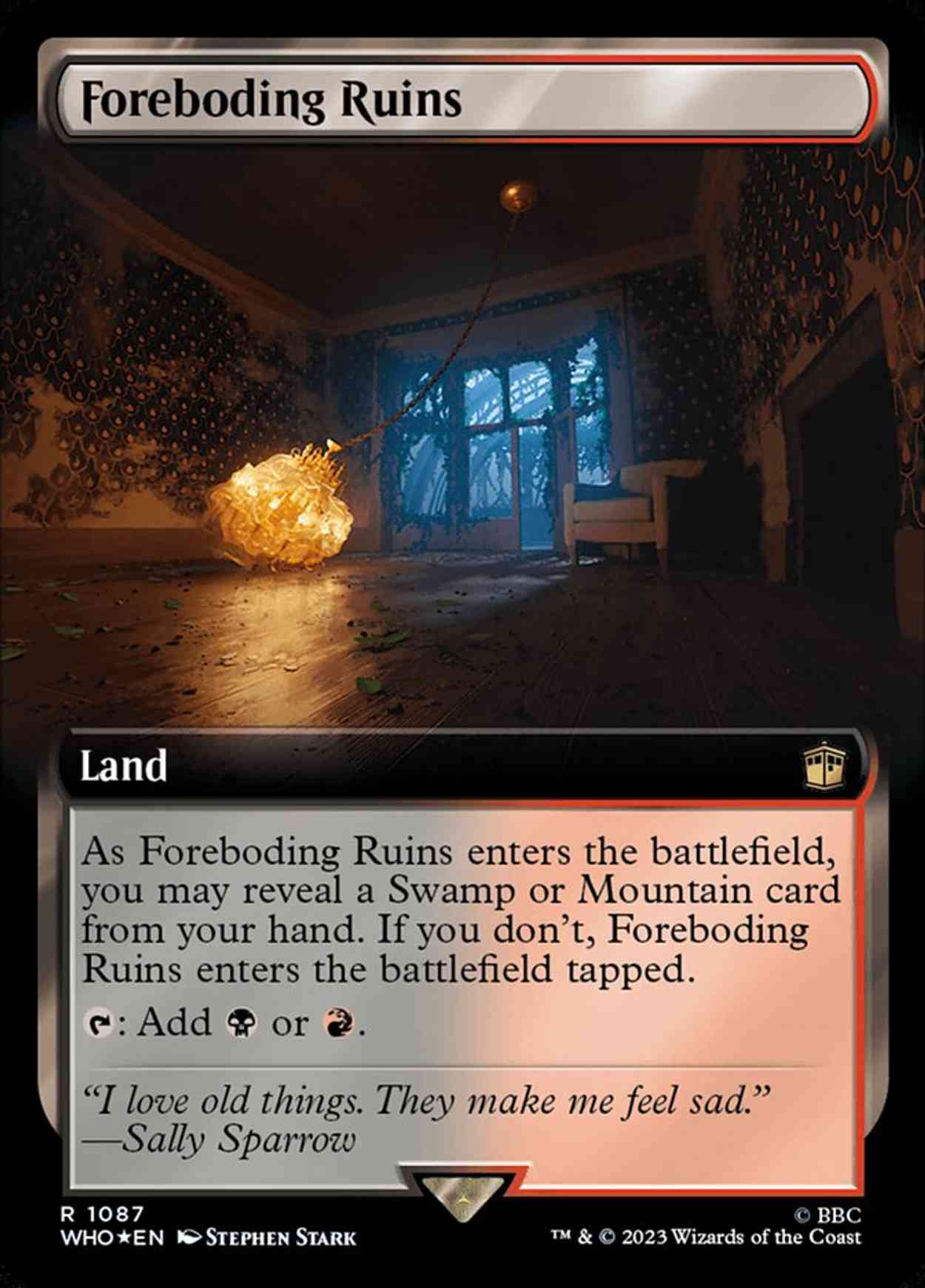 Foreboding Ruins (Extended Art) (Surge Foil) magic card front