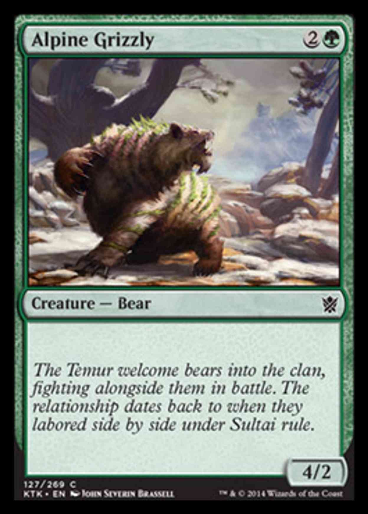 Alpine Grizzly magic card front