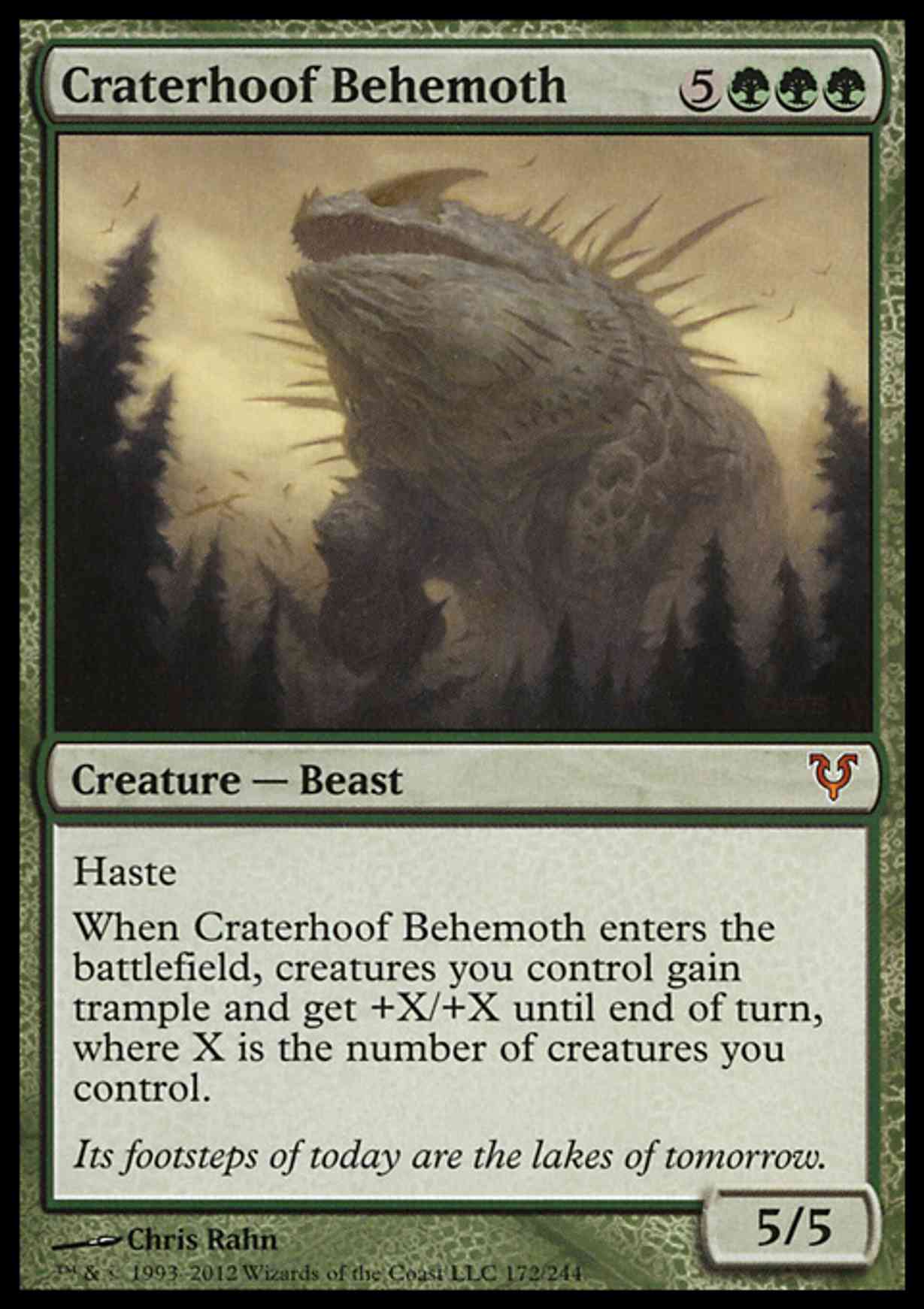 Craterhoof Behemoth magic card front