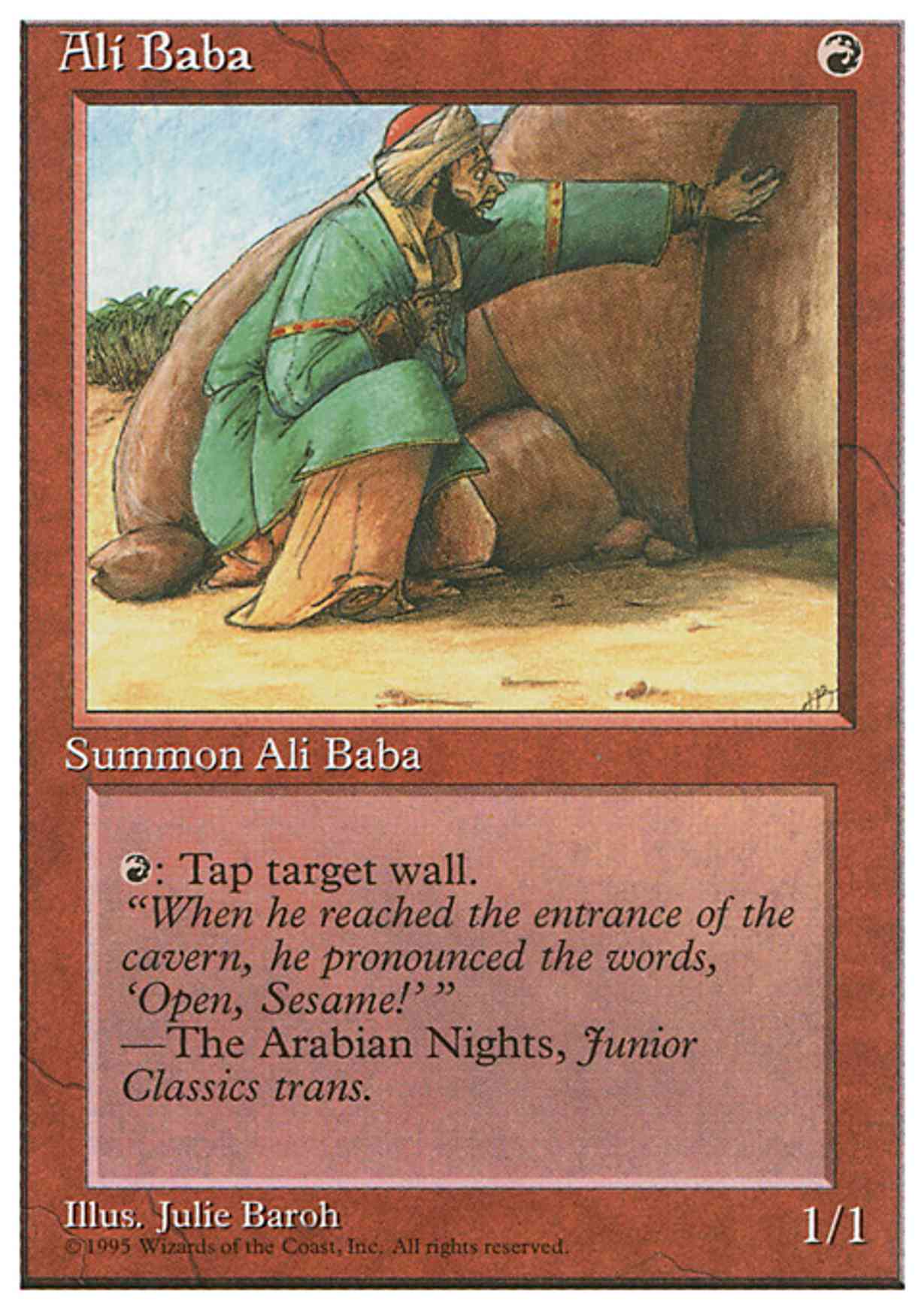 Ali Baba magic card front