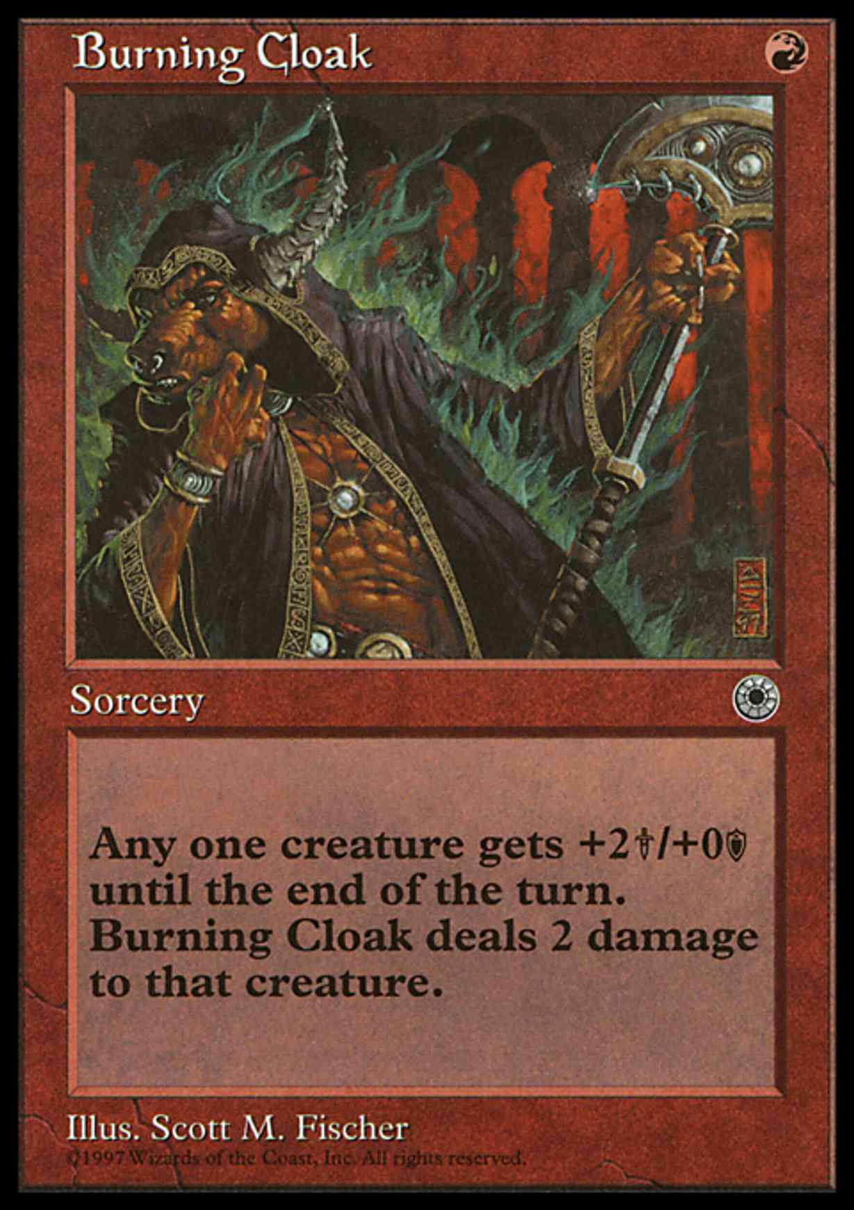 Burning Cloak magic card front