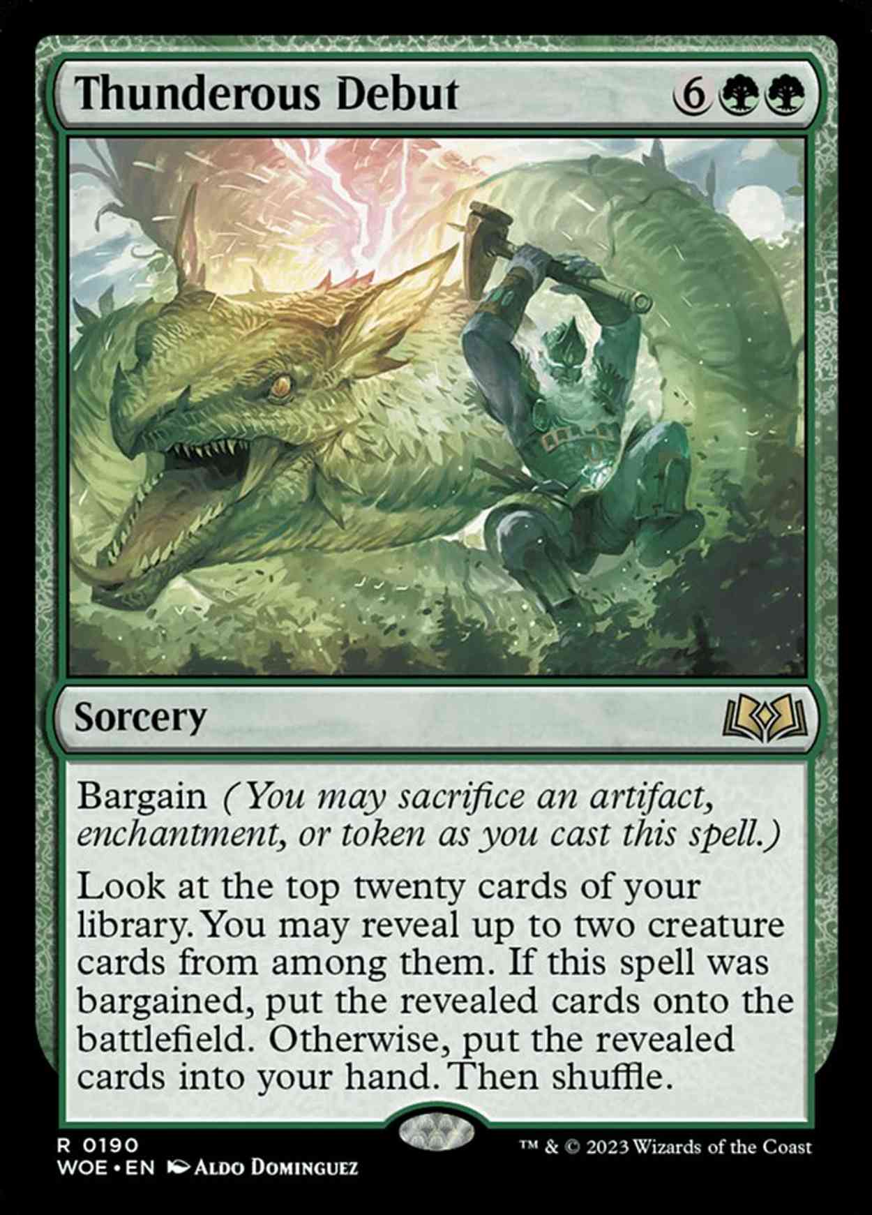 Thunderous Debut magic card front