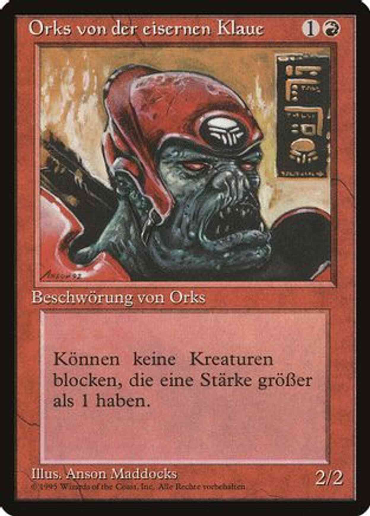 Ironclaw Orcs (German) - "Orks von der eisernen Klaue" magic card front