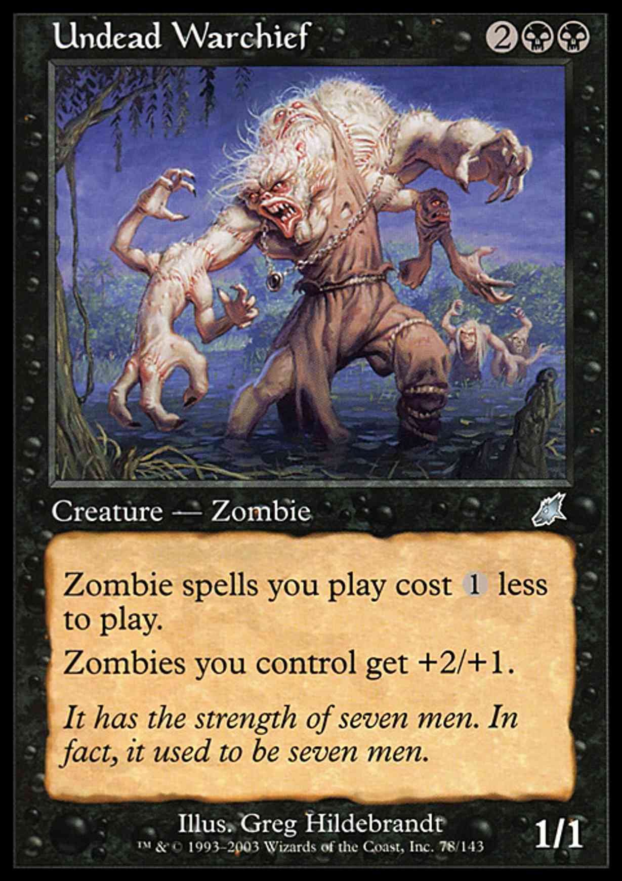 Undead Warchief magic card front