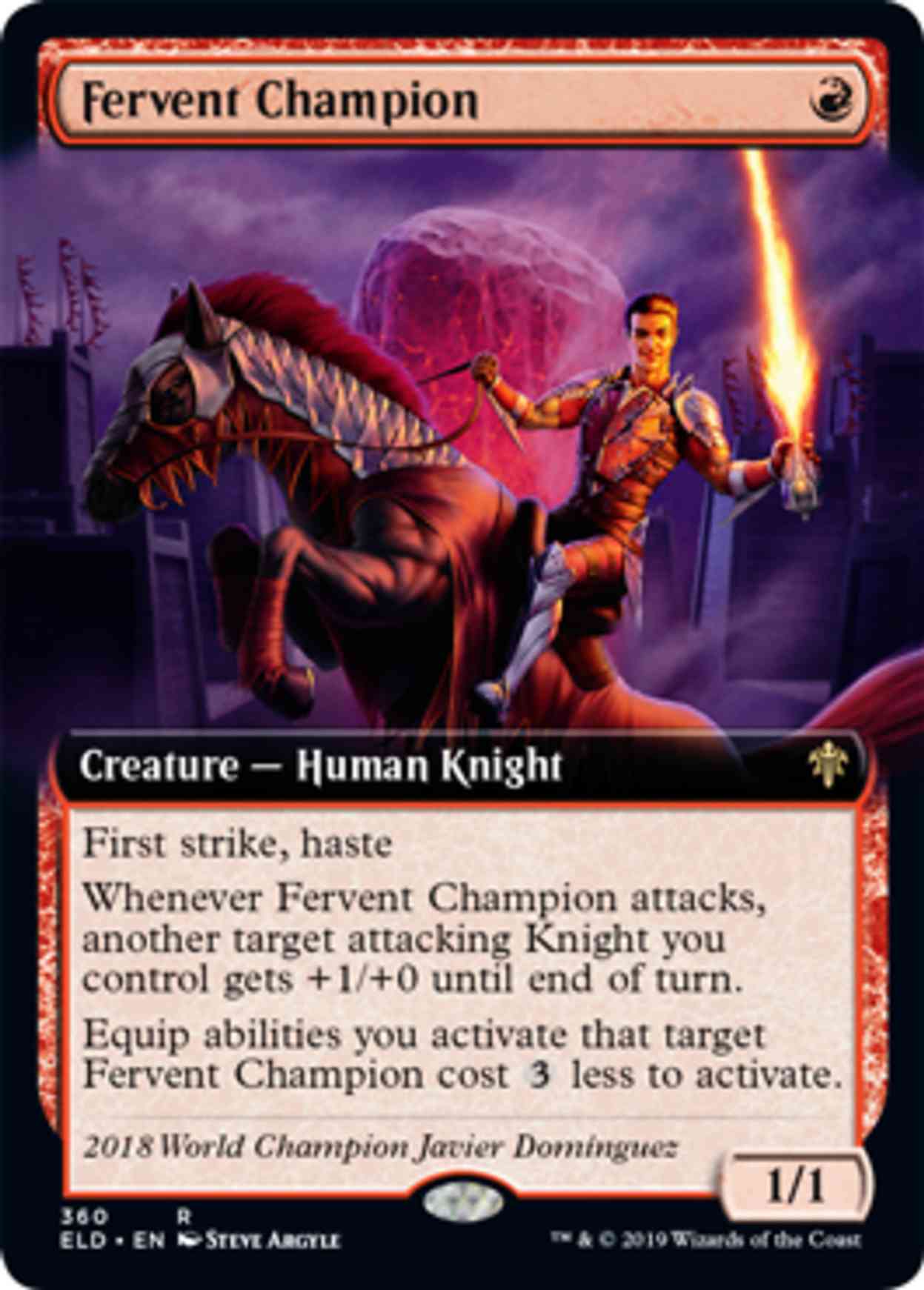 Fervent Champion (Extended Art) magic card front