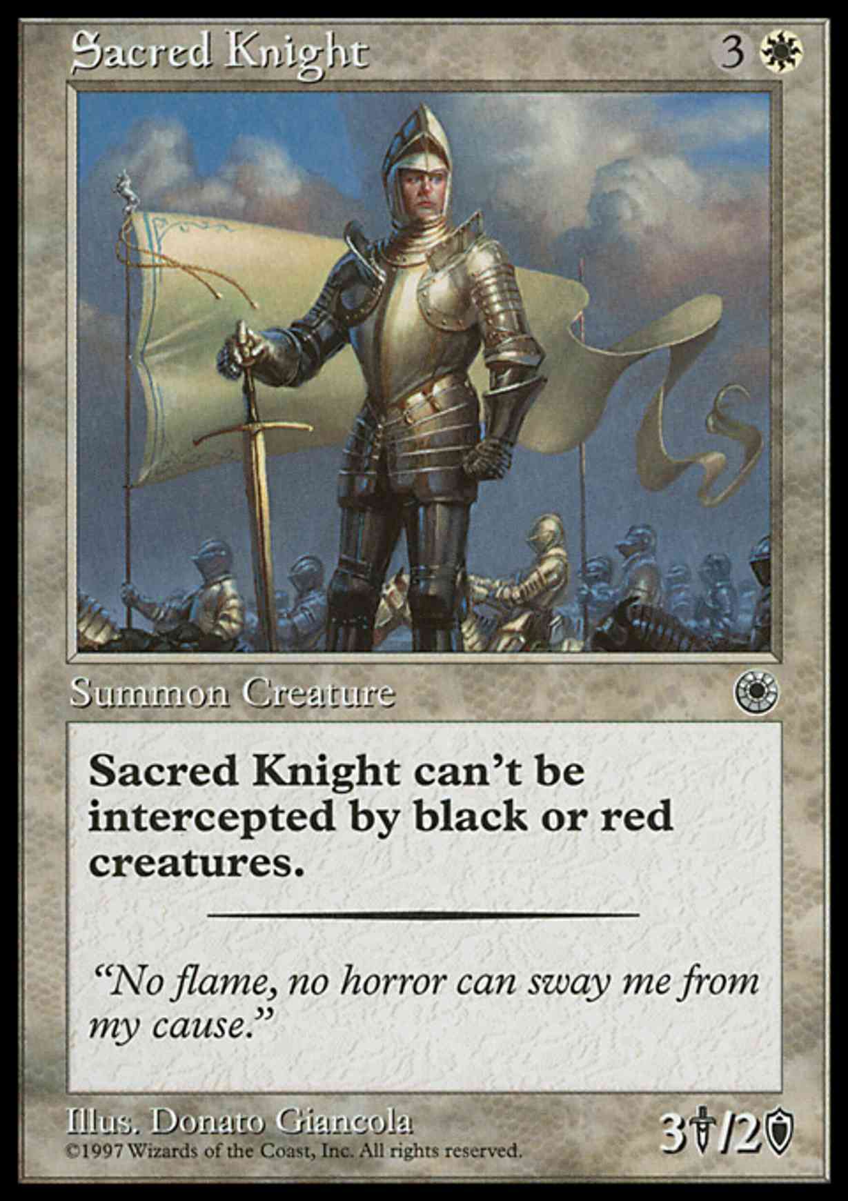 Sacred Knight magic card front