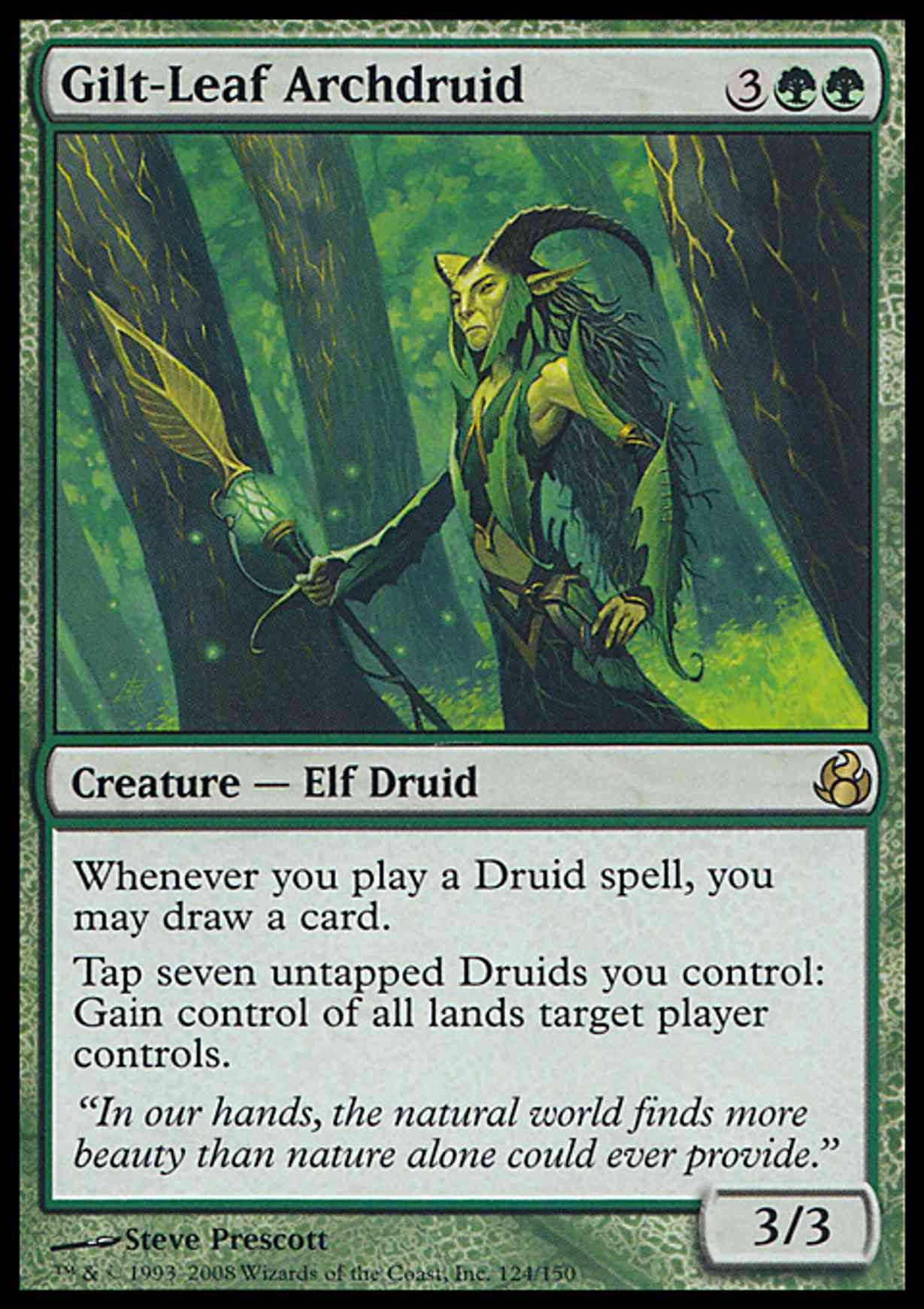 Gilt-Leaf Archdruid magic card front