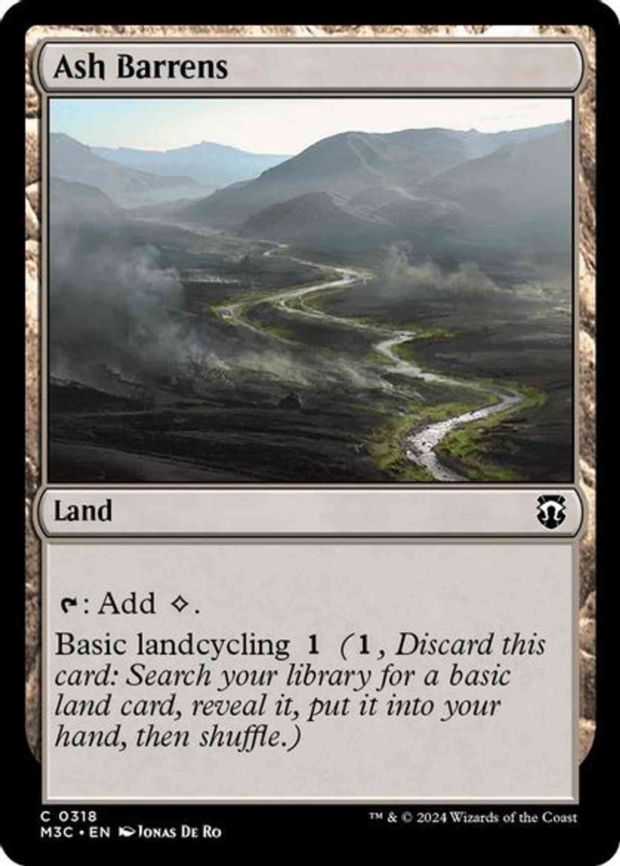 Ash Barrens (Ripple Foil) magic card front