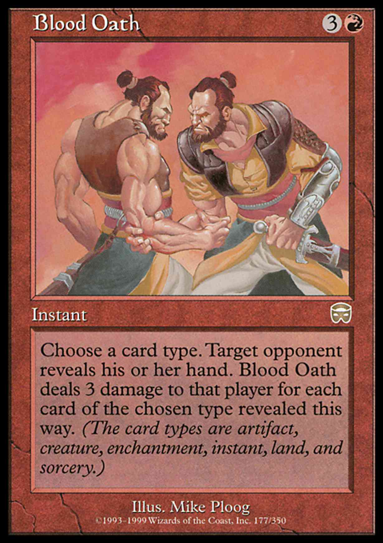 Blood Oath magic card front