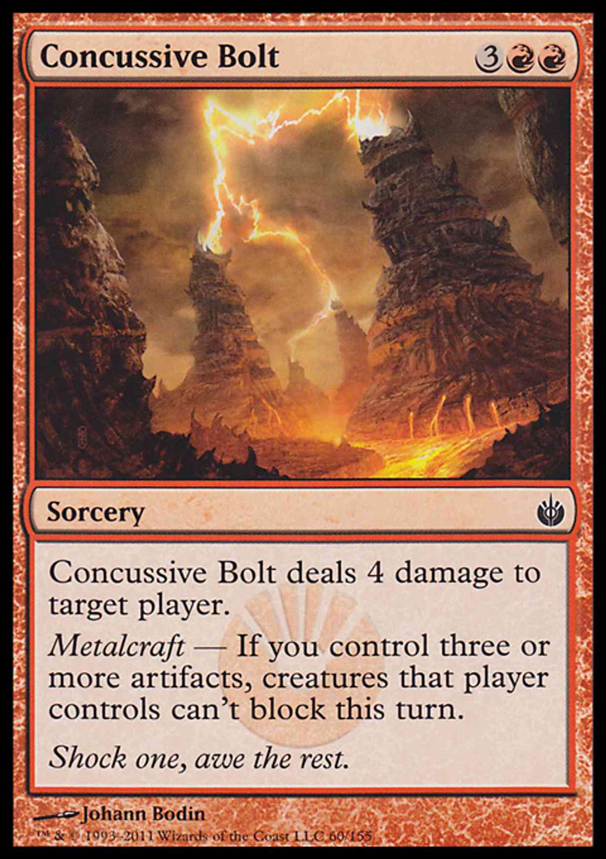 Concussive Bolt magic card front