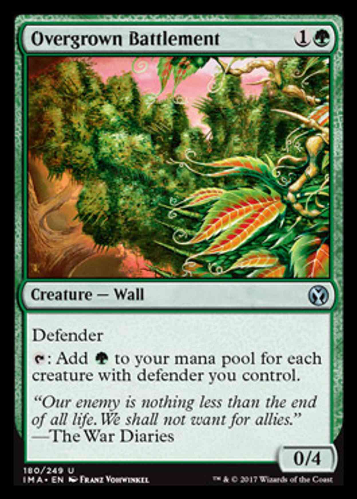 Overgrown Battlement magic card front
