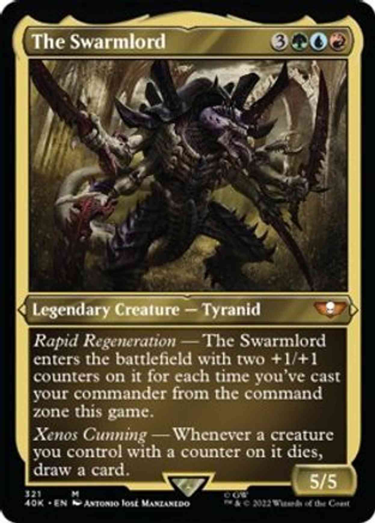 The Swarmlord (Display Commander) (Foil Etched) - Thick Stock magic card front
