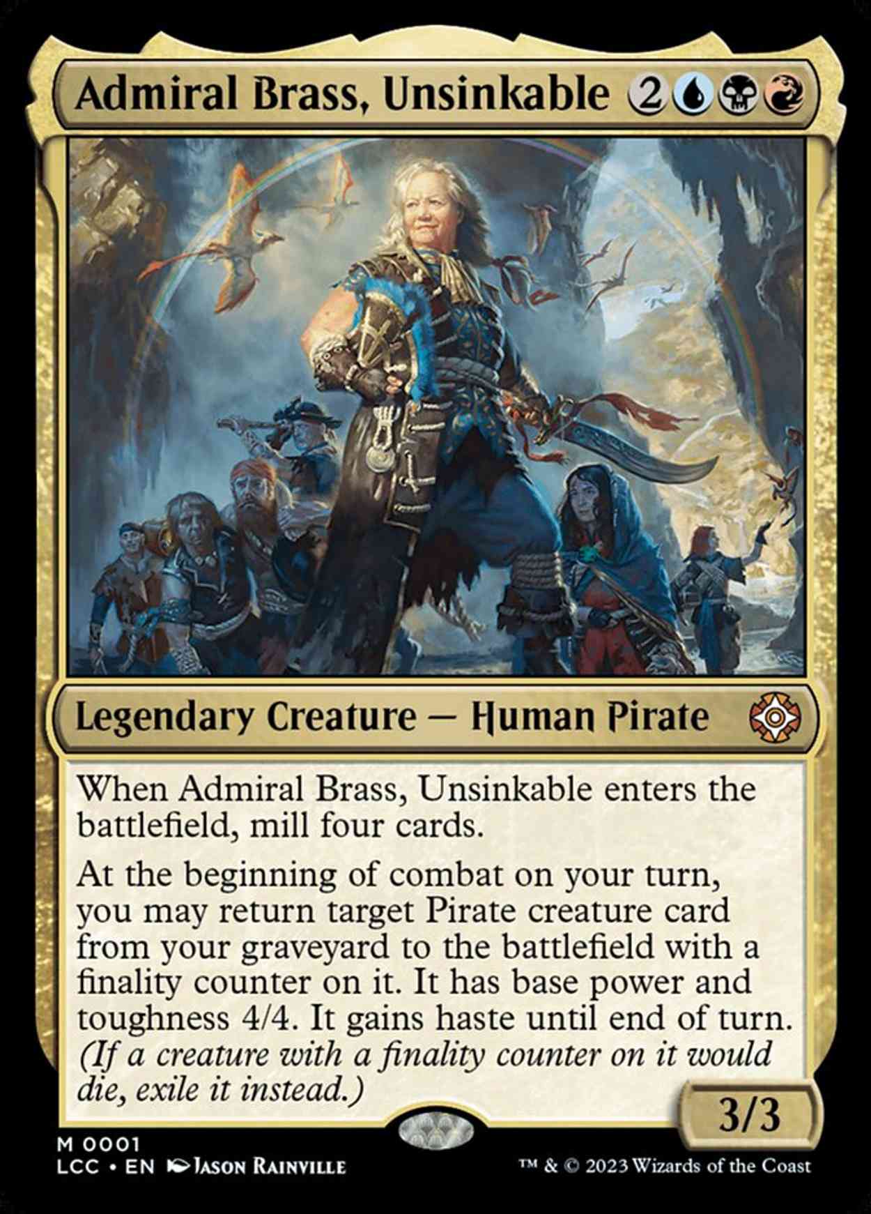 Admiral Brass, Unsinkable magic card front