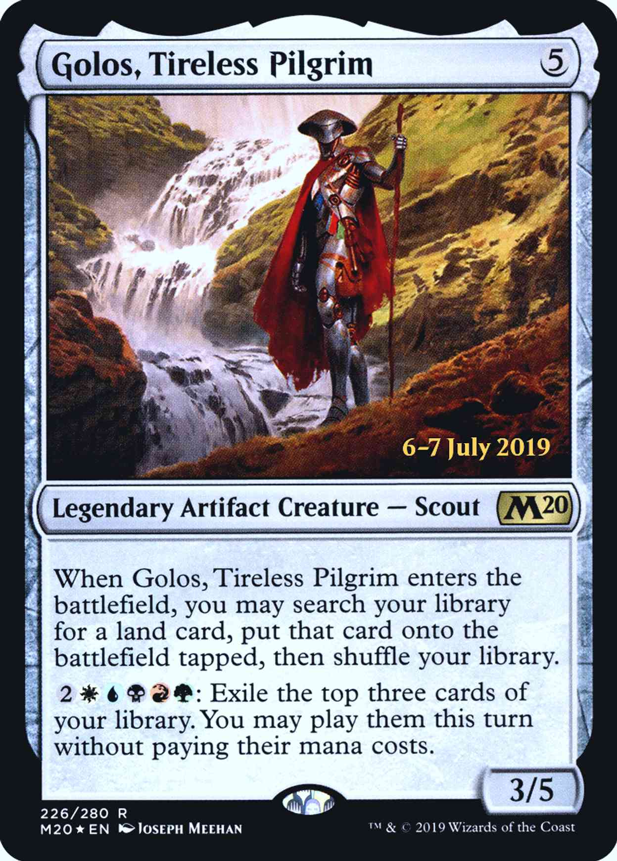Golos, Tireless Pilgrim magic card front