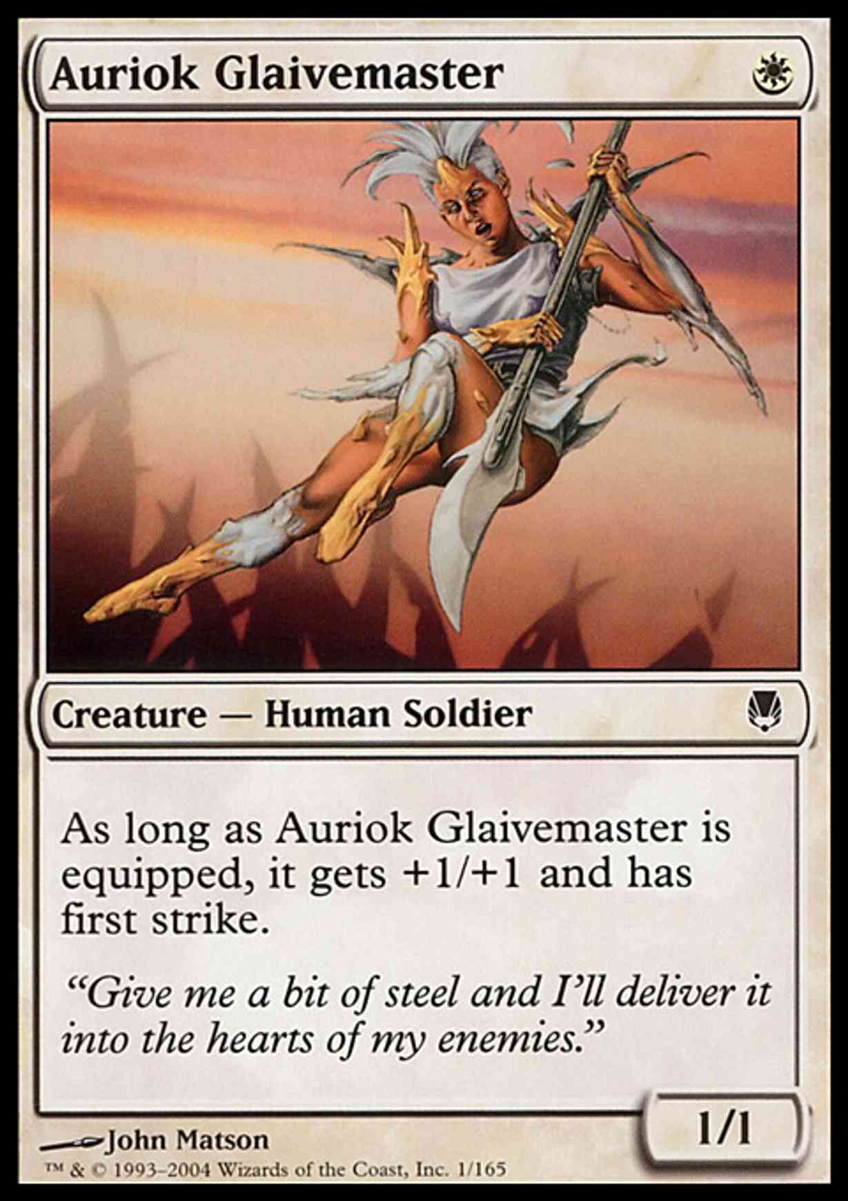 Auriok Glaivemaster magic card front