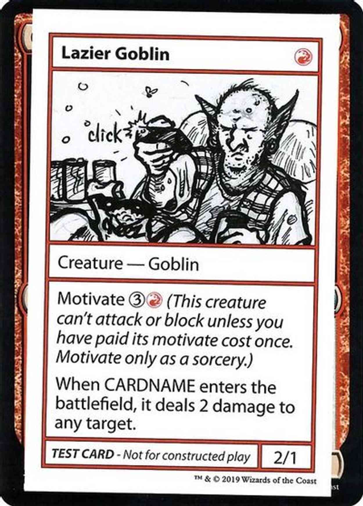 Lazier Goblin (No PW Symbol) magic card front
