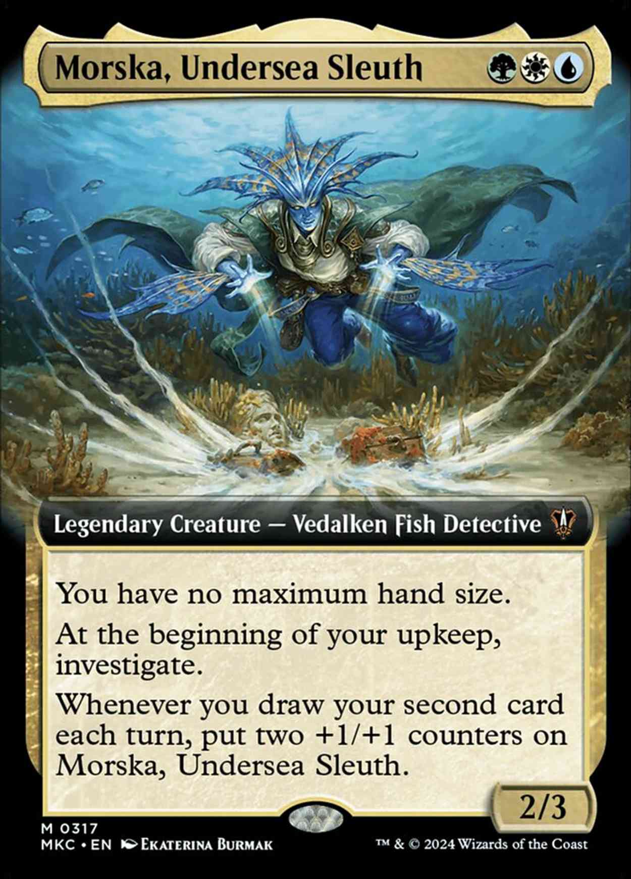 Morska, Undersea Sleuth (Extended Art) magic card front