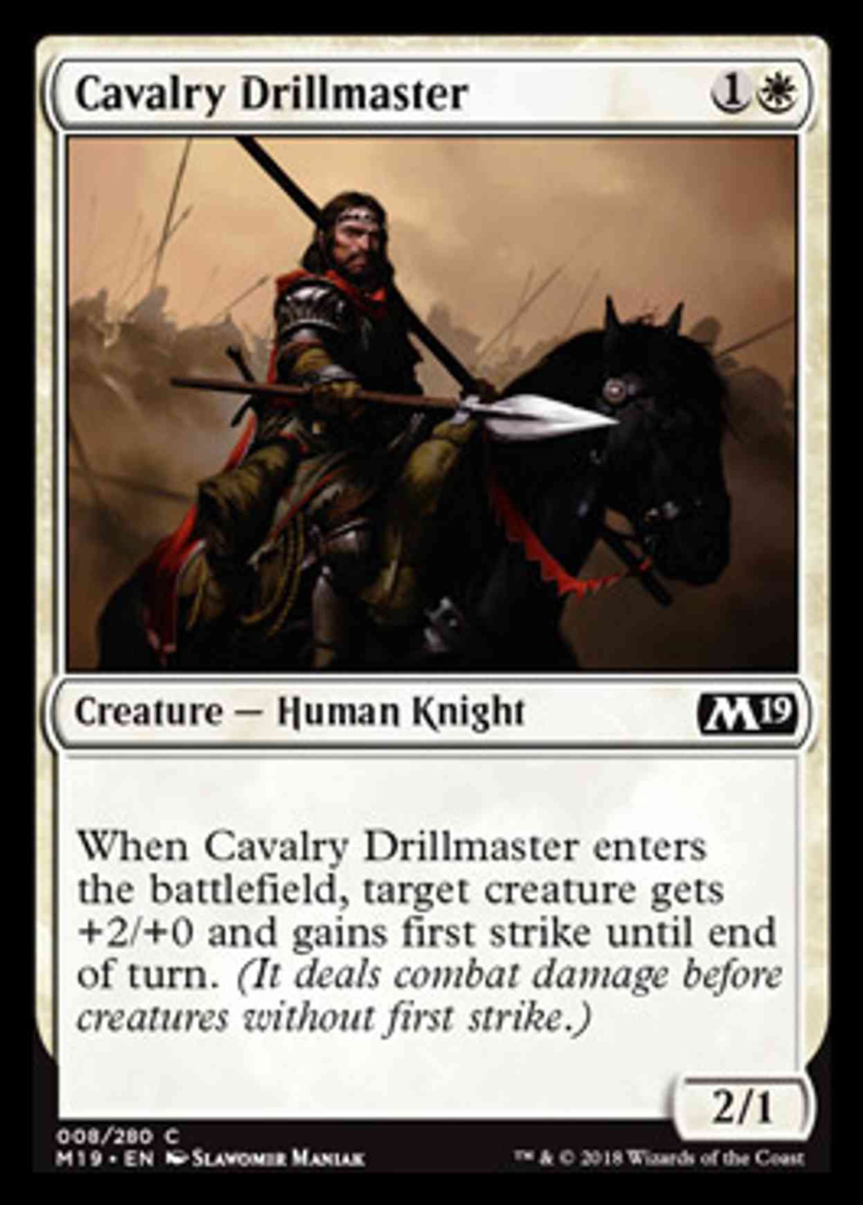 Cavalry Drillmaster magic card front