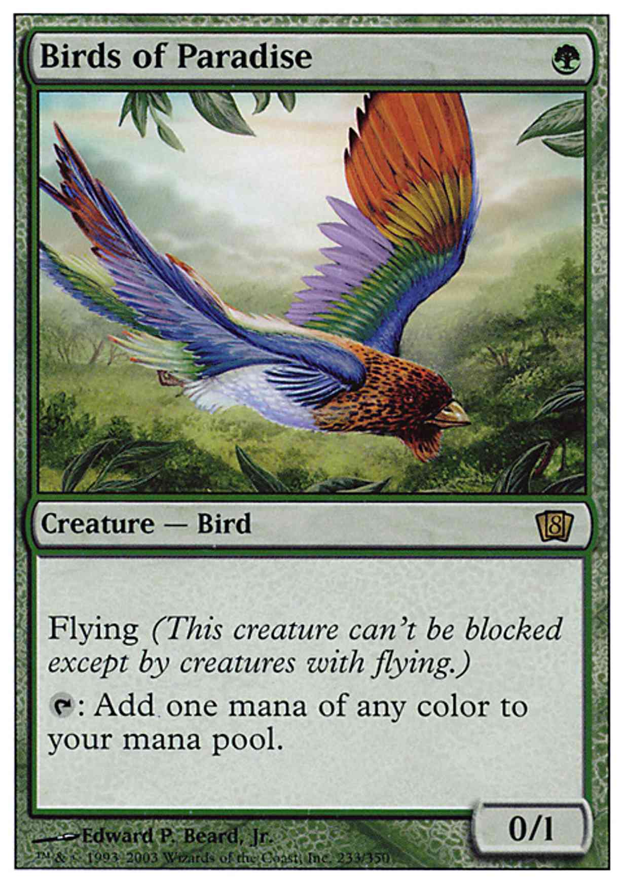 Birds of Paradise magic card front