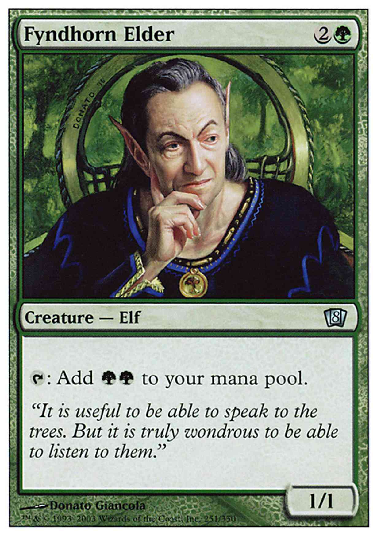 Fyndhorn Elder magic card front