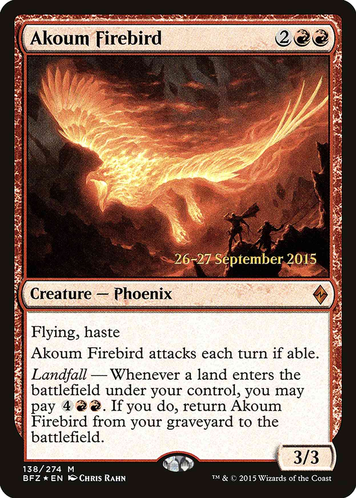 Akoum Firebird magic card front