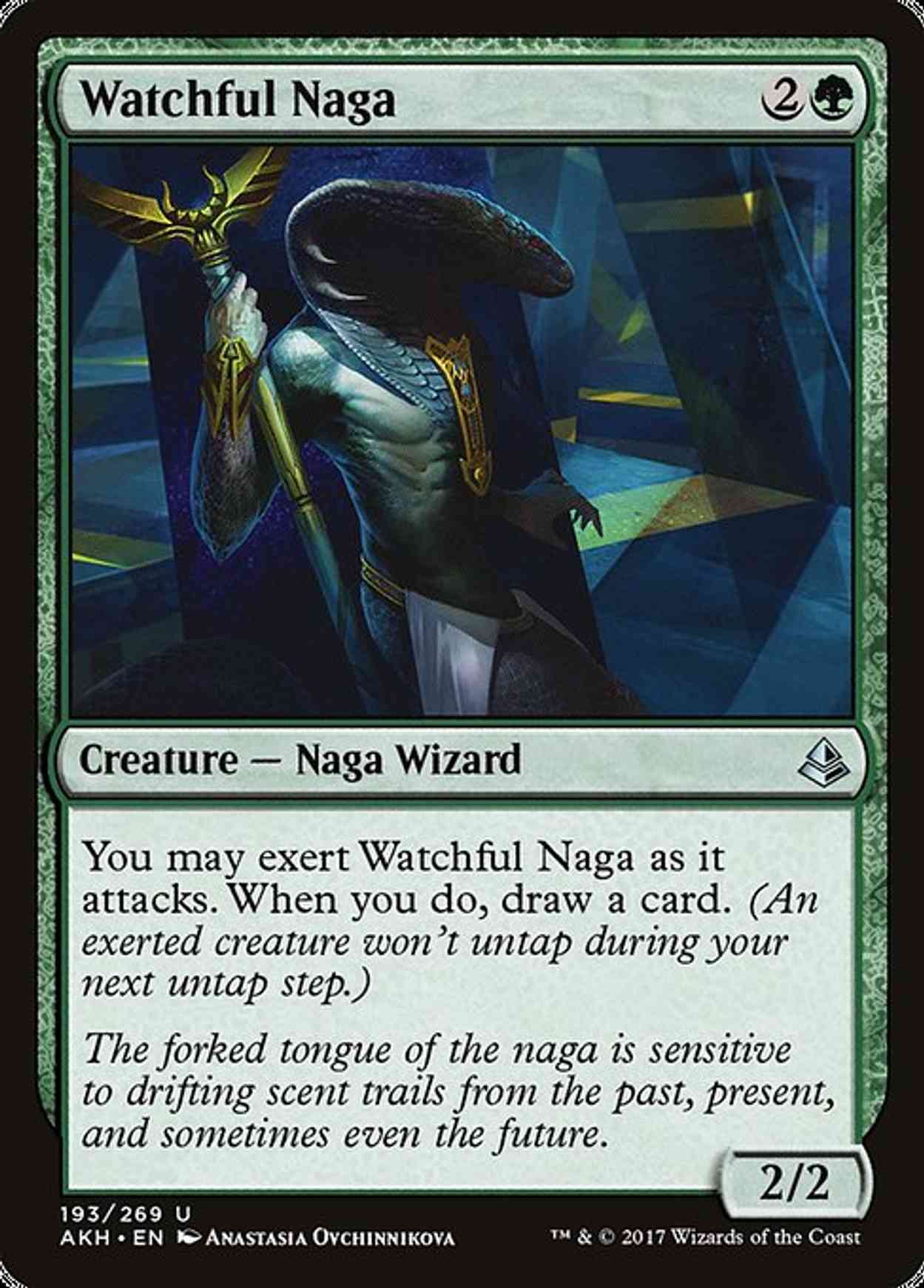 Watchful Naga magic card front