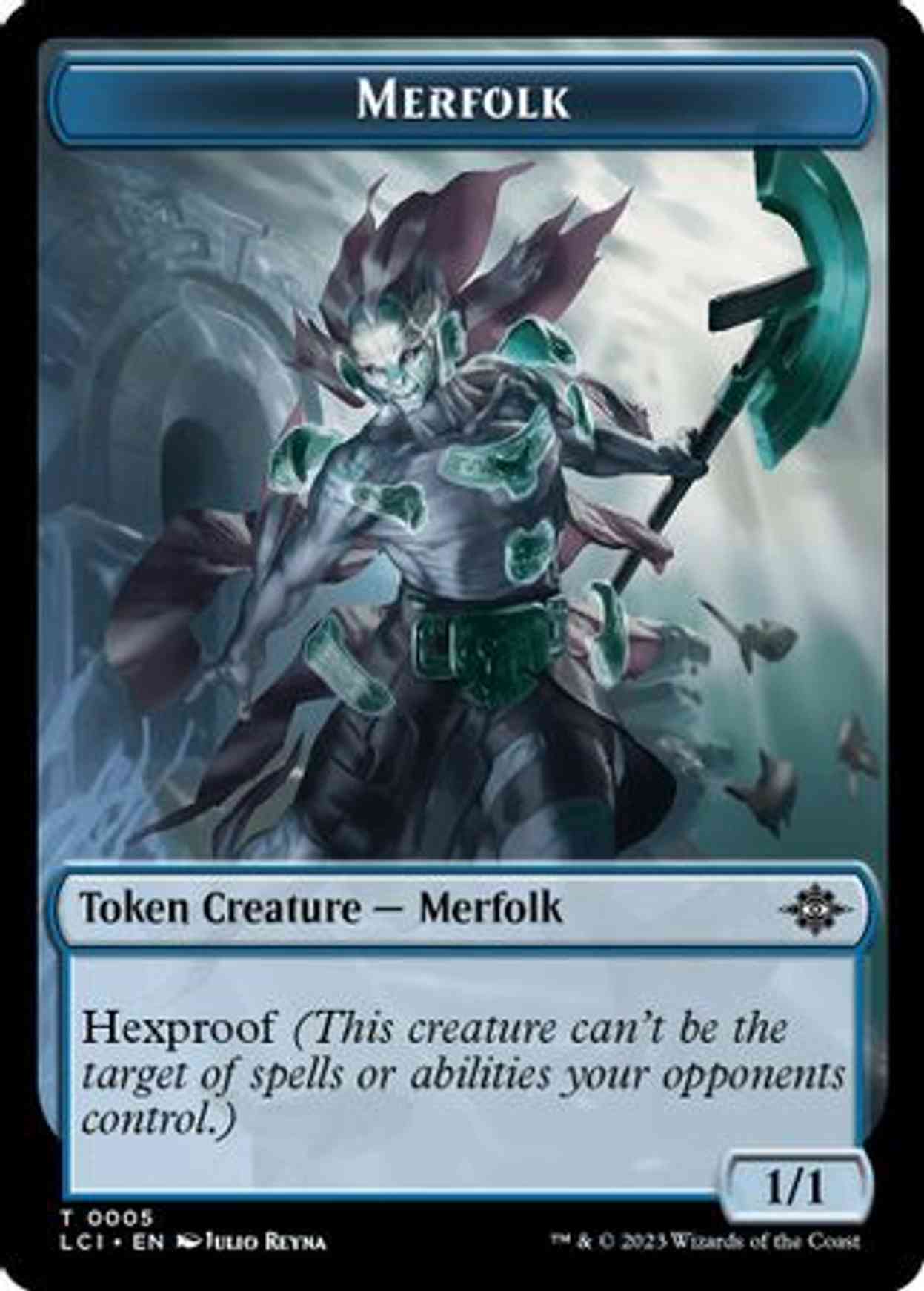 Merfolk Token magic card front