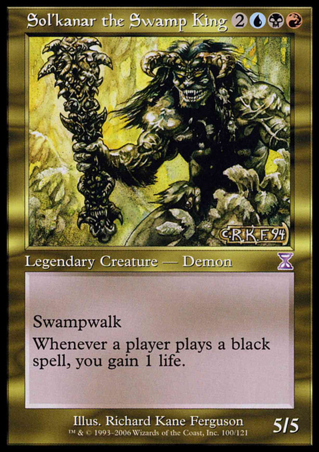 Sol'kanar the Swamp King magic card front