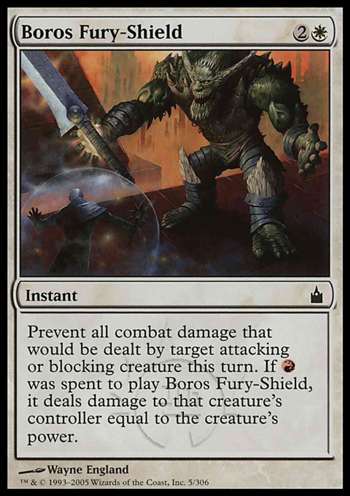Boros Fury-Shield magic card front