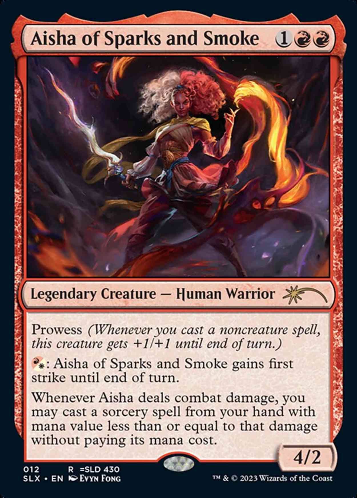 Aisha of Sparks and Smoke magic card front