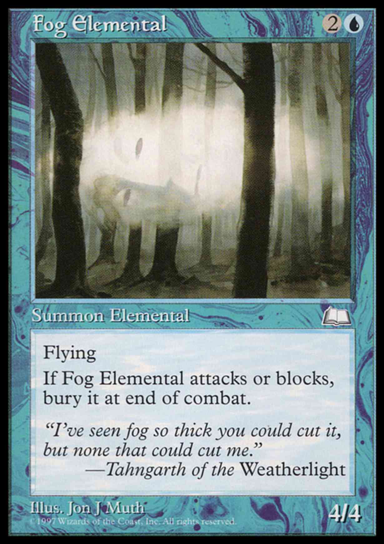Fog Elemental magic card front