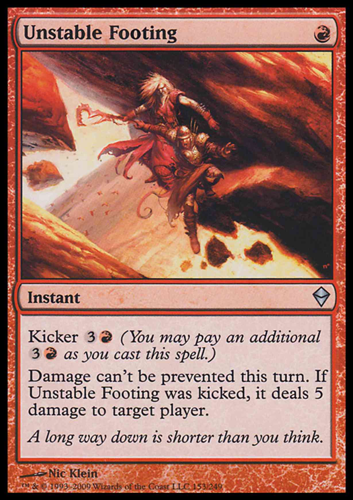 Unstable Footing magic card front