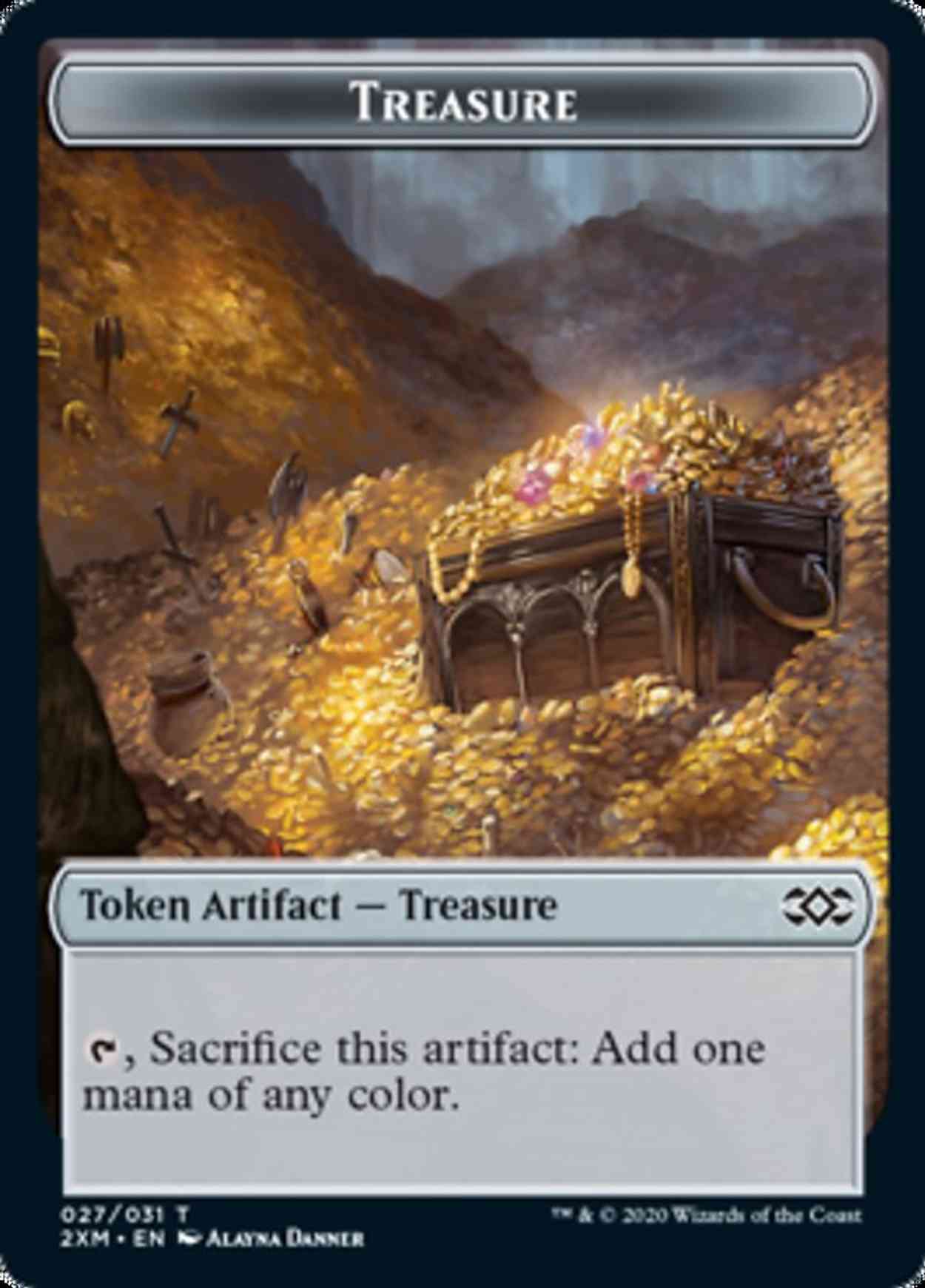 Treasure // Wurm (029) Double-sided Token magic card front
