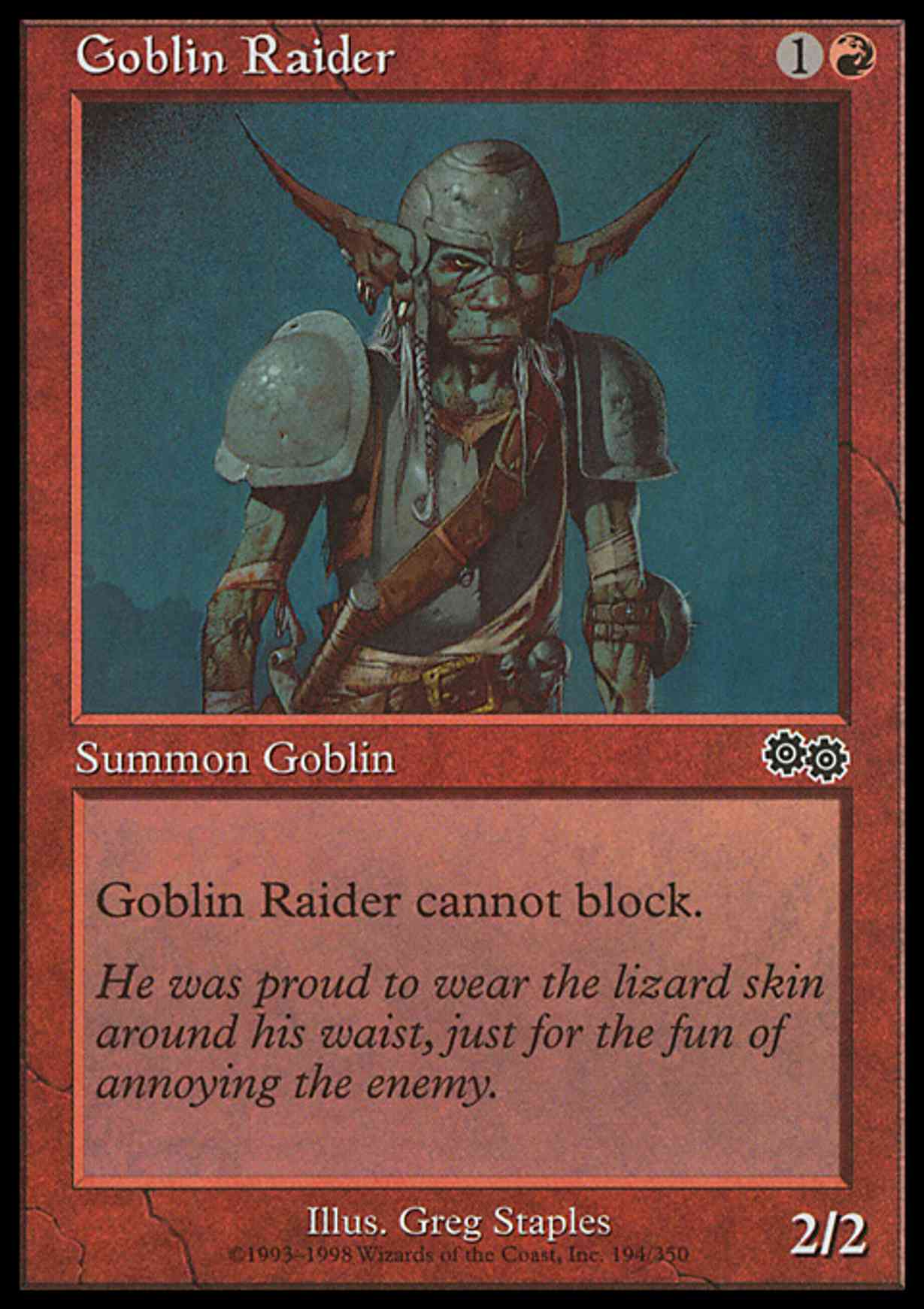Goblin Raider magic card front