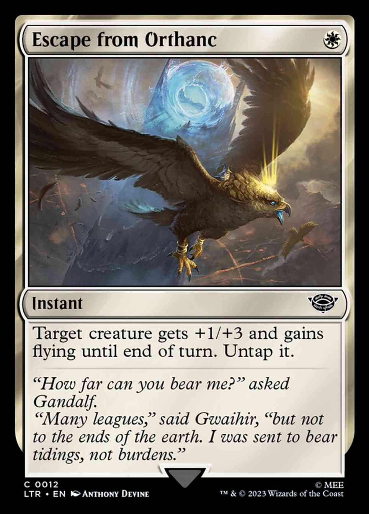 Escape from Orthanc magic card front