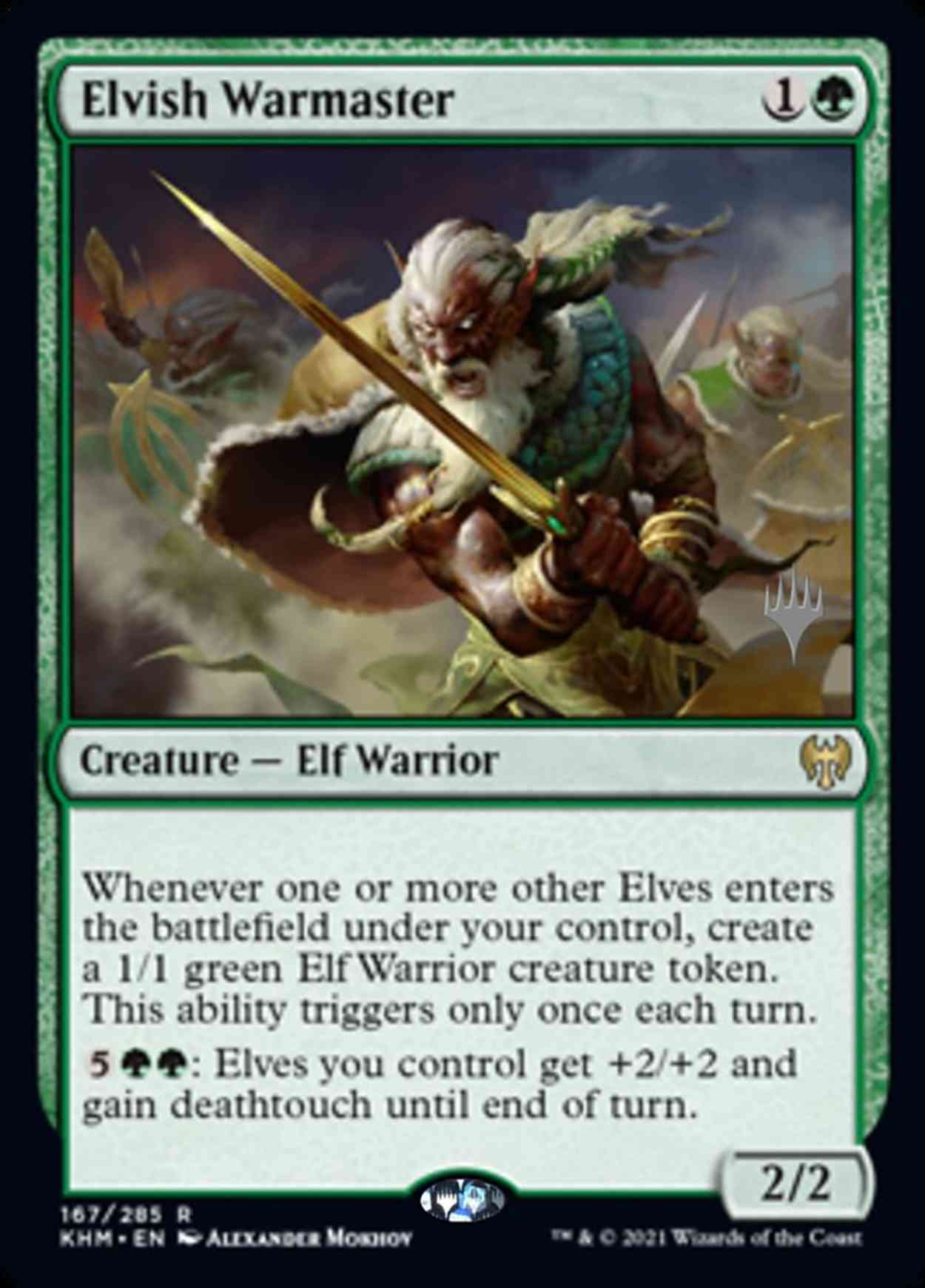 Elvish Warmaster magic card front