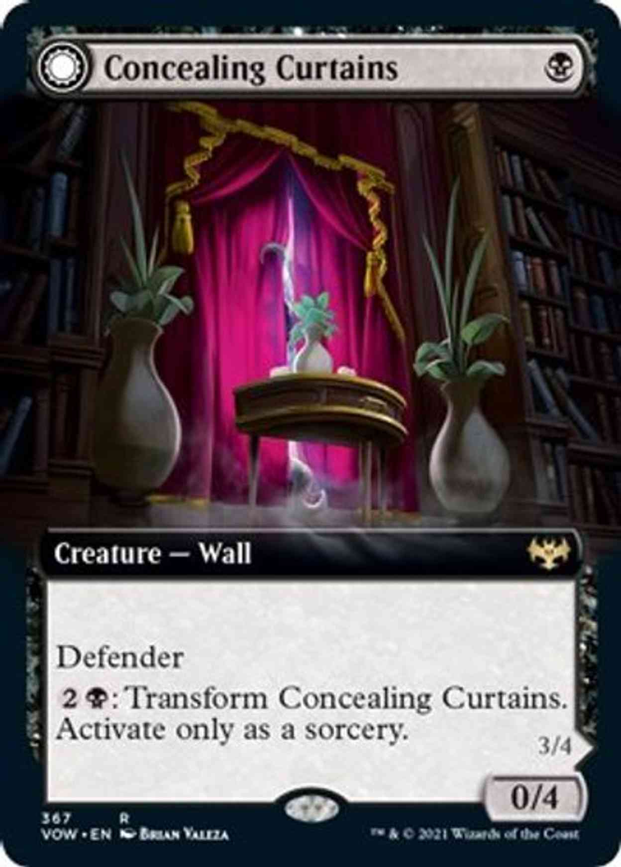 Concealing Curtains (Extended Art) magic card front