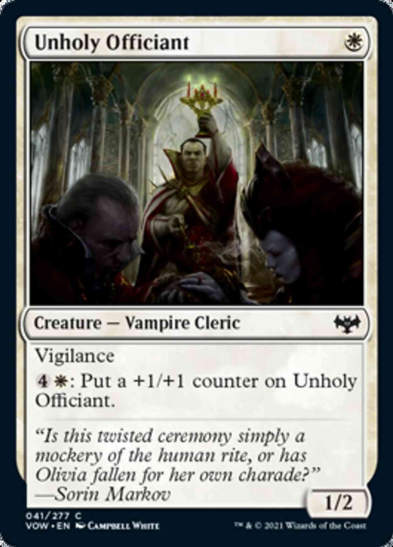 Unholy Officiant magic card front