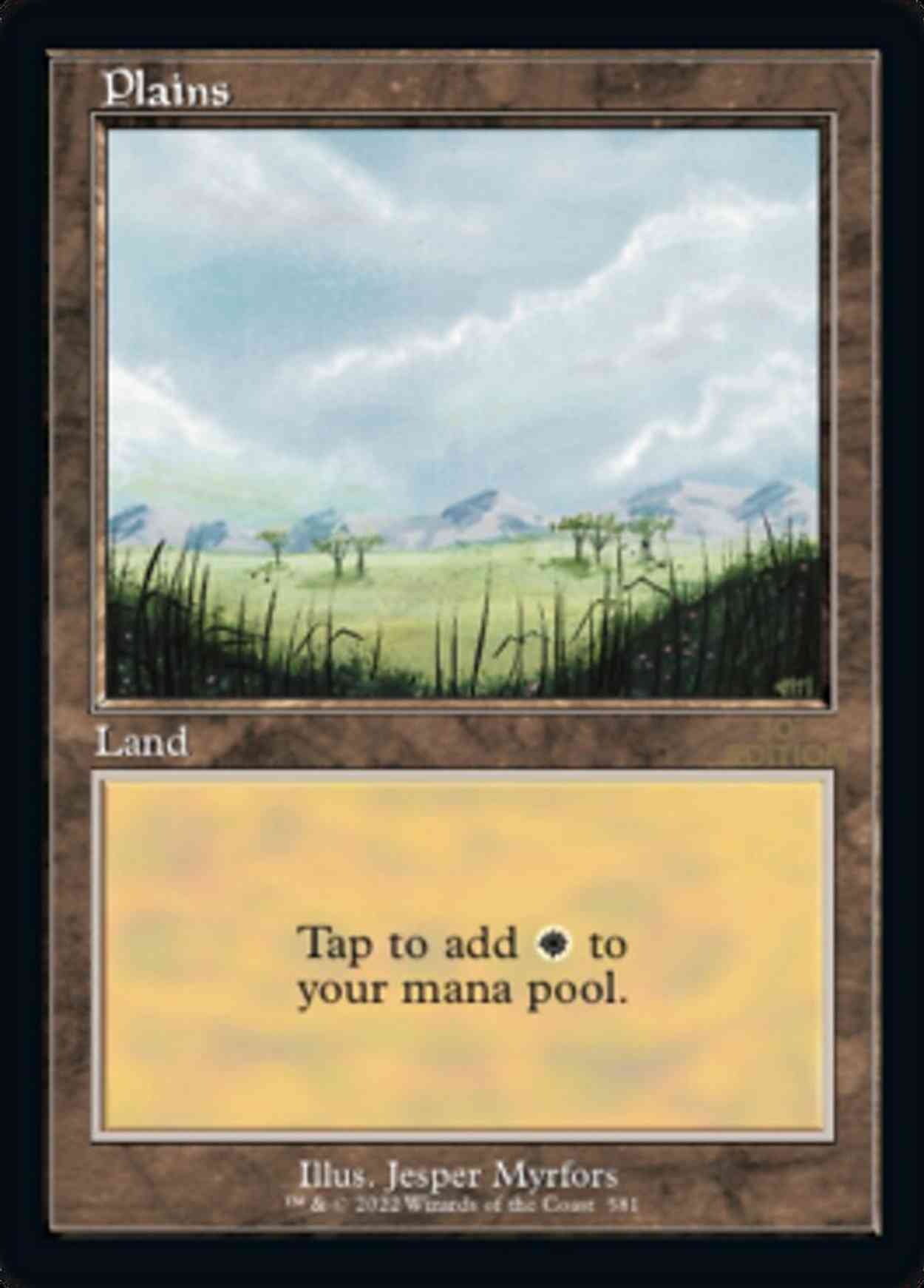 Plains (581) (Retro Frame) magic card front