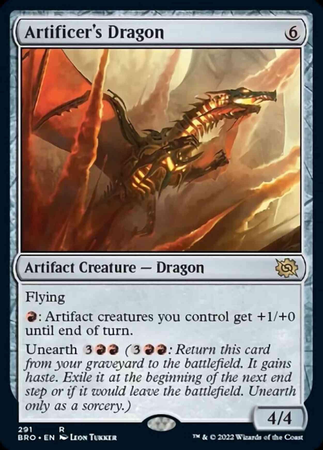 Artificer's Dragon magic card front