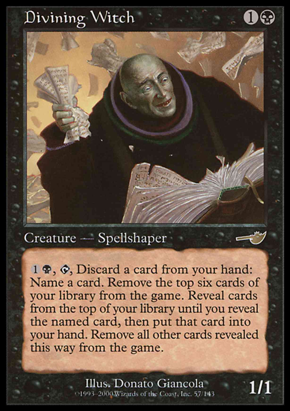 Divining Witch magic card front