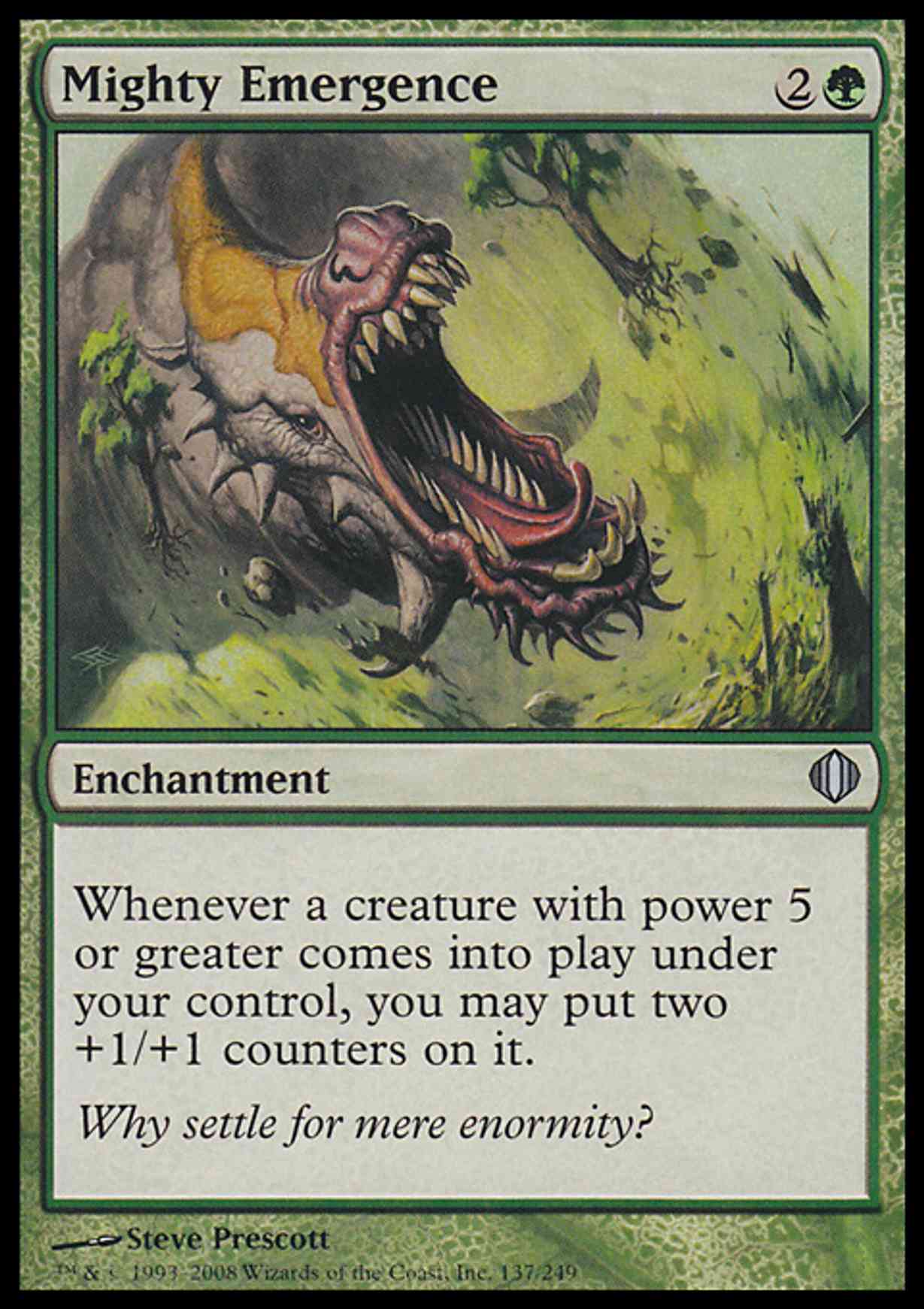 Mighty Emergence magic card front