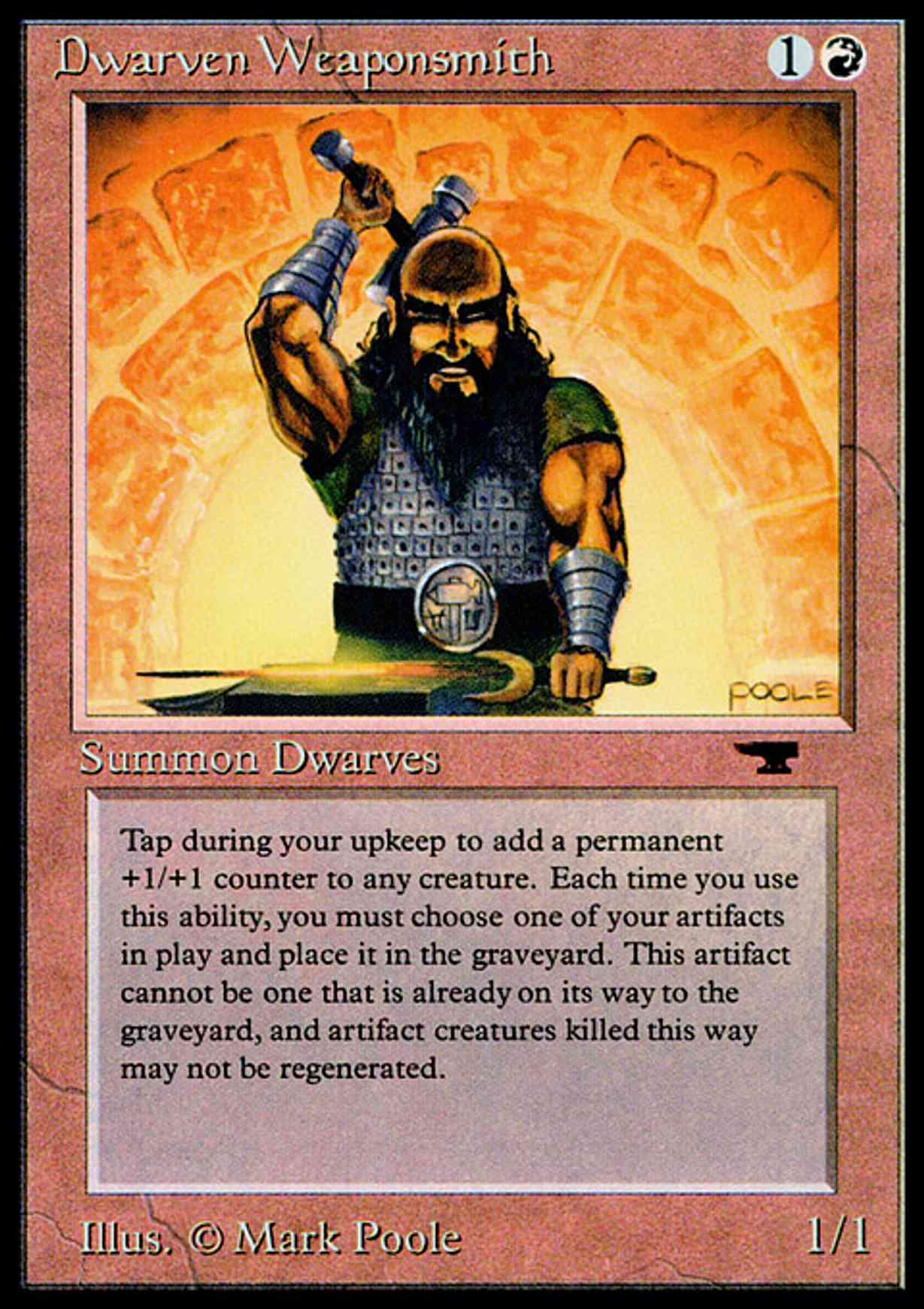 Dwarven Weaponsmith magic card front