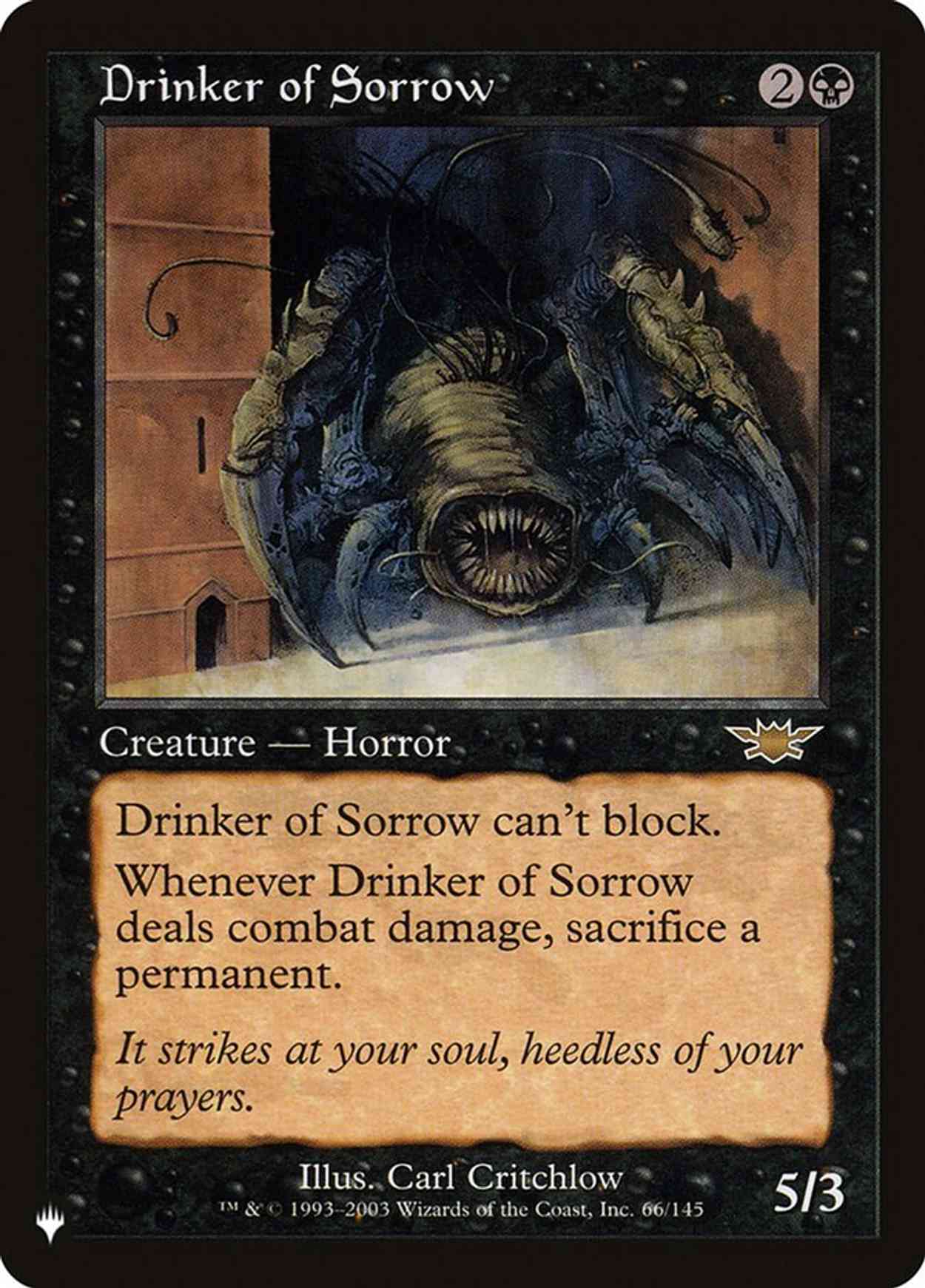 Drinker of Sorrow magic card front