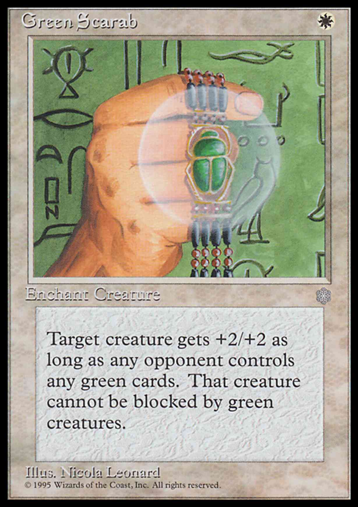 Green Scarab magic card front