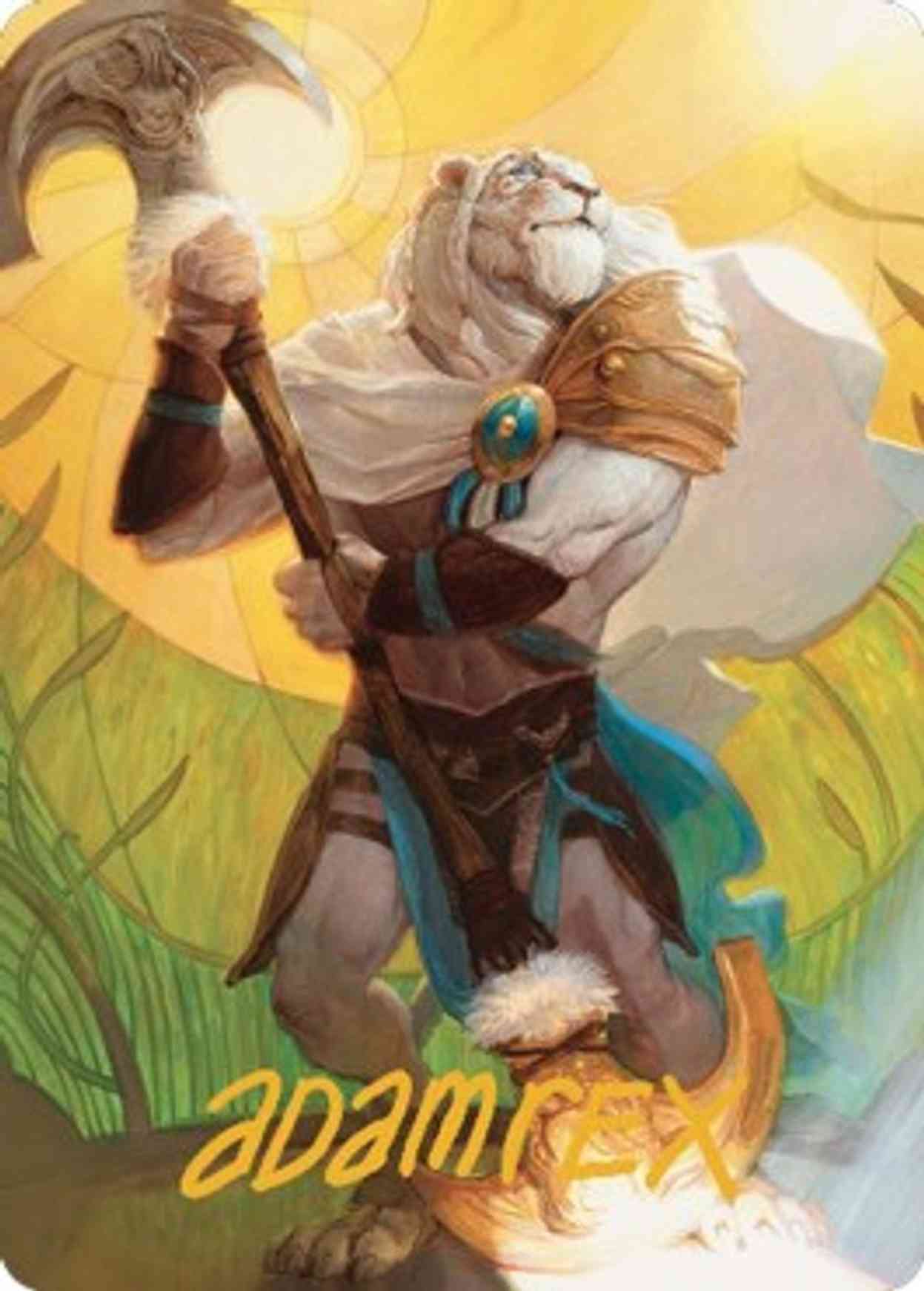 Ajani, Sleeper Agent Art Card (Gold-Stamped Signature) magic card front