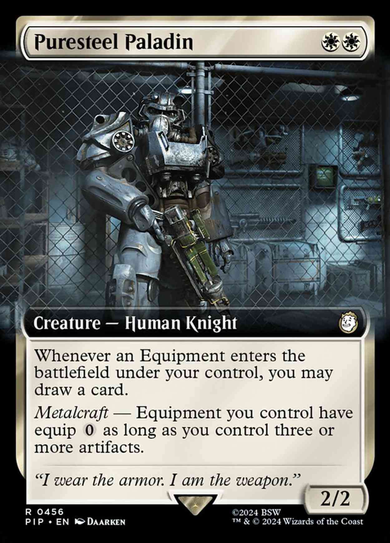 Puresteel Paladin (Extended Art) magic card front